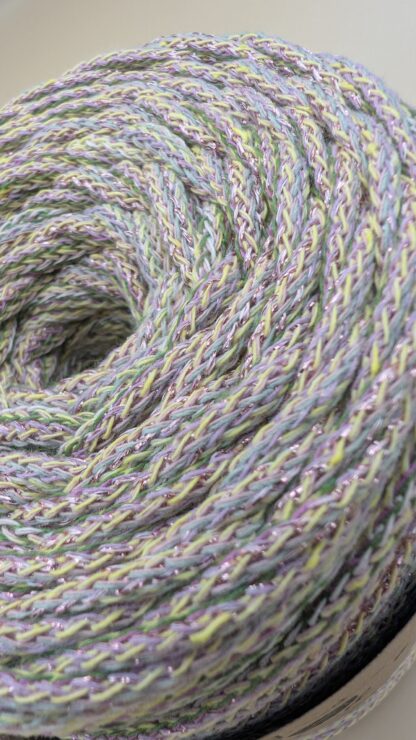 3mm braided cord (038) Meadow with Glitter - Image 3